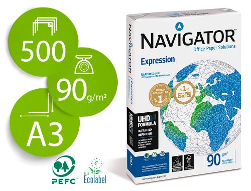 Papel fotocopia navigator din a3 pack 500 folhas 90 gr , Navigator , 28238 , 5602024005037